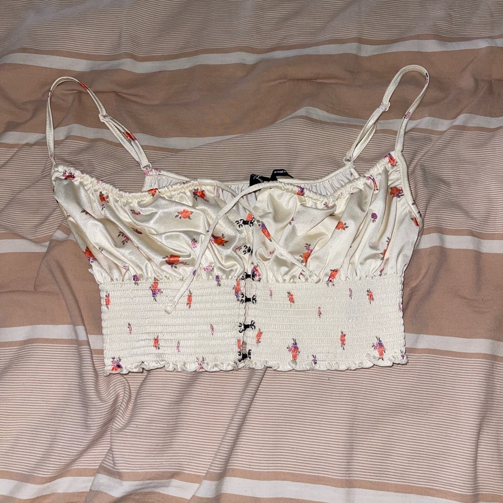 satin crop top